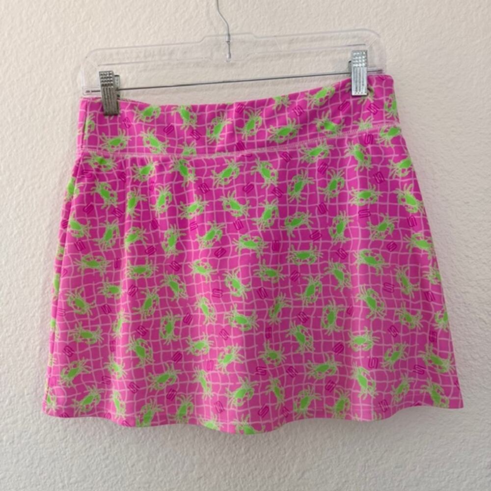 Spunk Skort Pink with Neon‎ Green Lobsters Athletic Tennis Golf Women's Medium